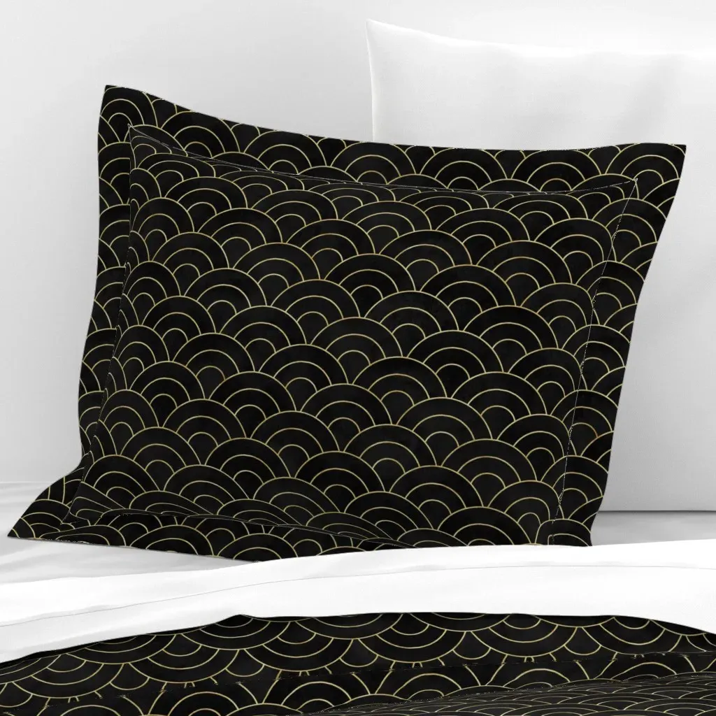 Standard Flanged Cushion Cover - Black, Cotton Sateen product