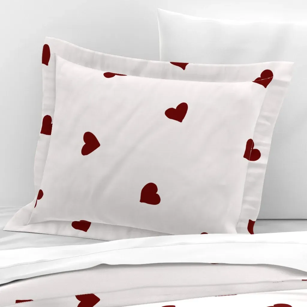 Standard Flanged Cushion Cover - Burgundy, Cotton Sateen product