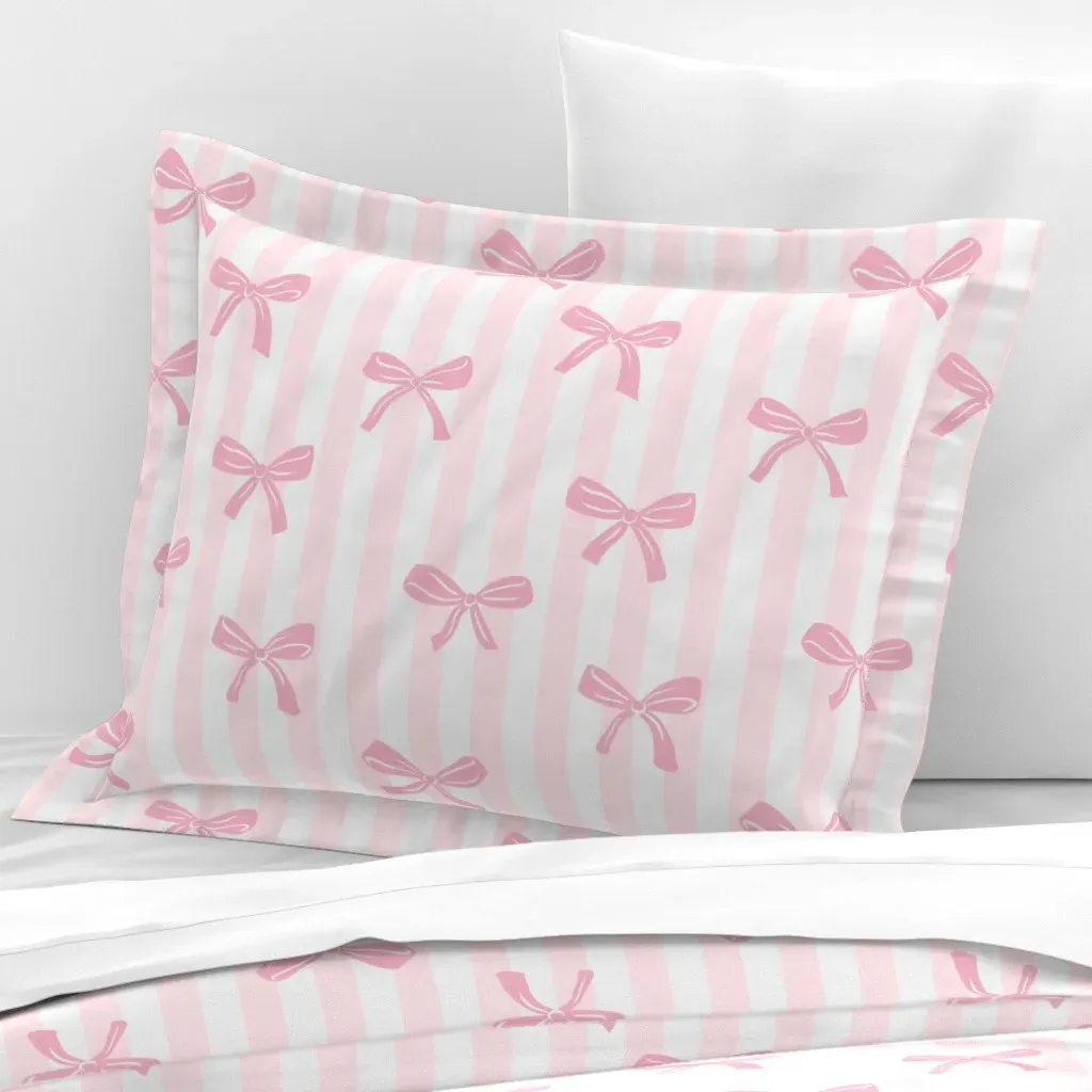 Standard Flanged Cushion Cover - Pink, Cotton Sateen product