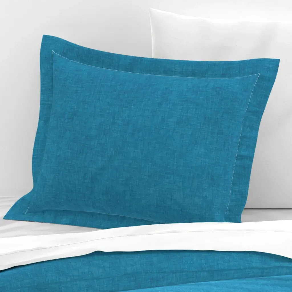 Standard Flanged Pillow Sham 30x24 - Teal, Cotton Sateen product