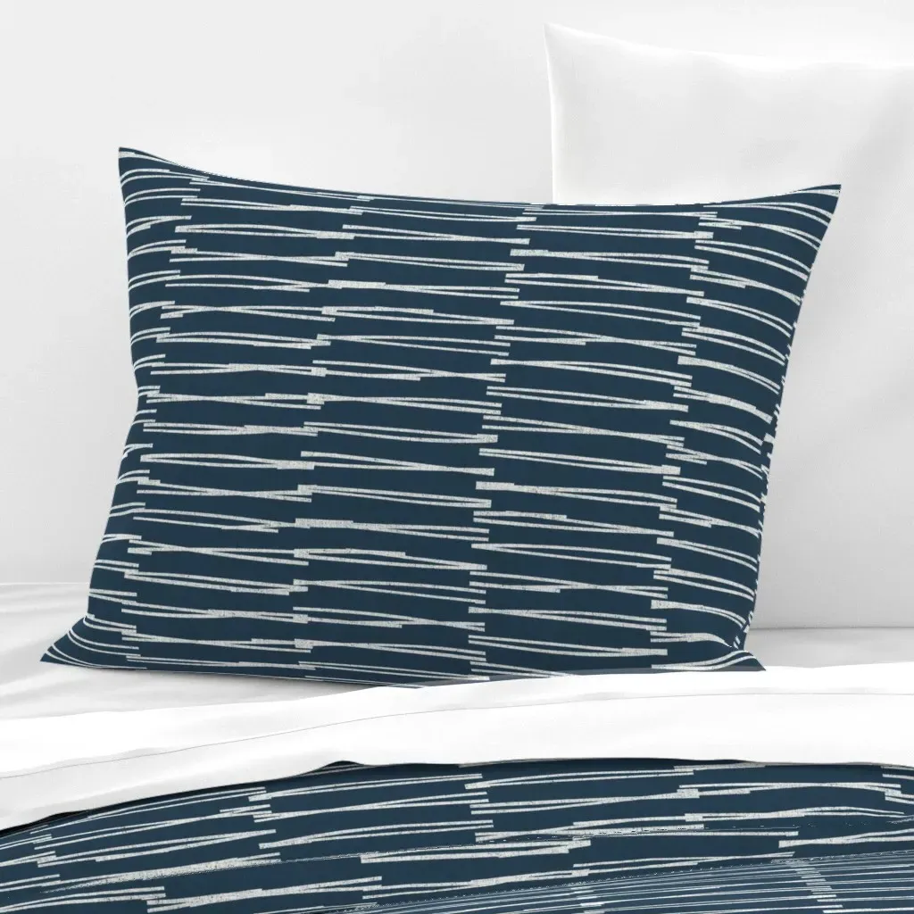 Standard Knife Edge Cushion Cover - Indigo, Cotton Sateen product