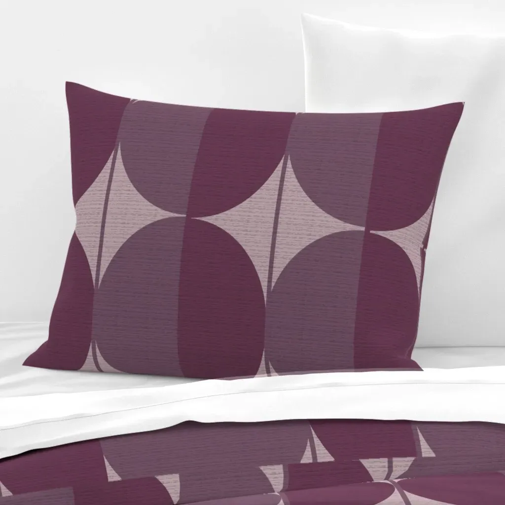 Standard Knife Edge Cushion Cover - Plum, Cotton Sateen product