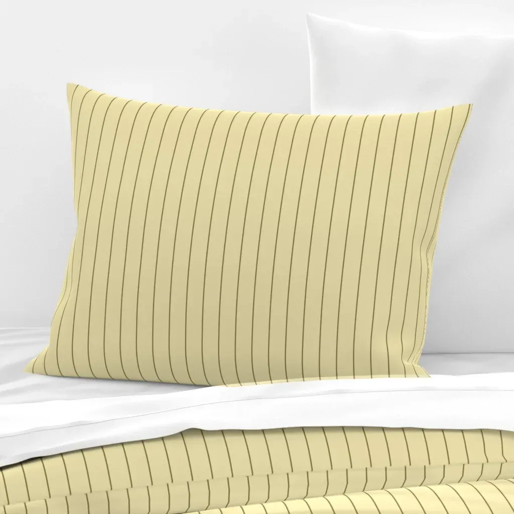 Standard Knife Edge Pillow Cover - Pale Yellow, Cotton Sateen product