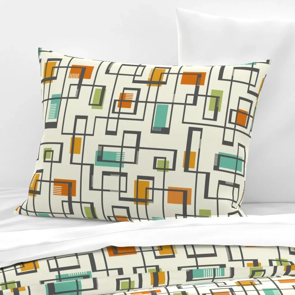 Standard Knife Edge Pillow - Orange, Cotton Sateen product