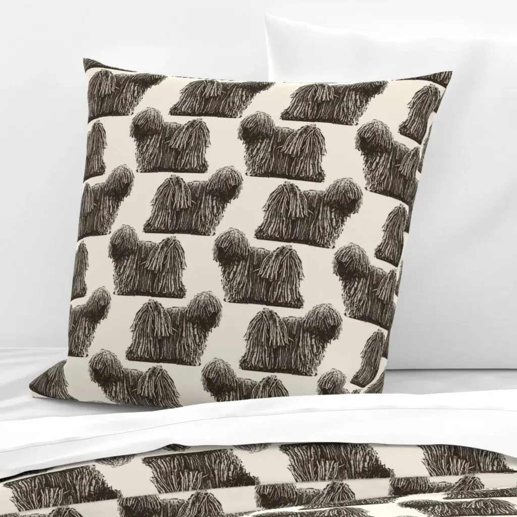 Standing Puli Sepia Euro Pillow Sham - Dark Gray product