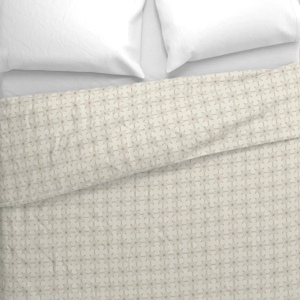 Star Geometric Duvet Cover - Beige alternate view