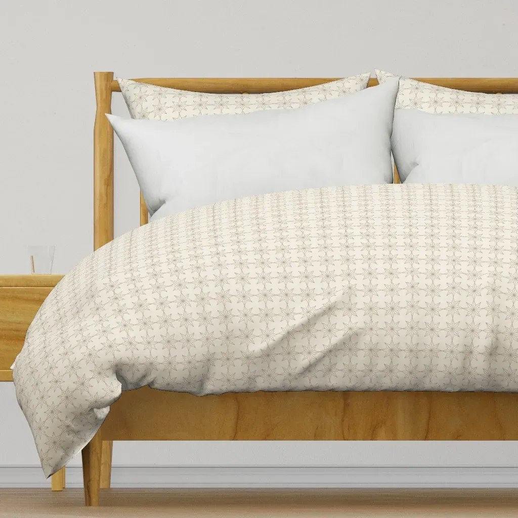 Star Geometric Duvet Cover - Beige product
