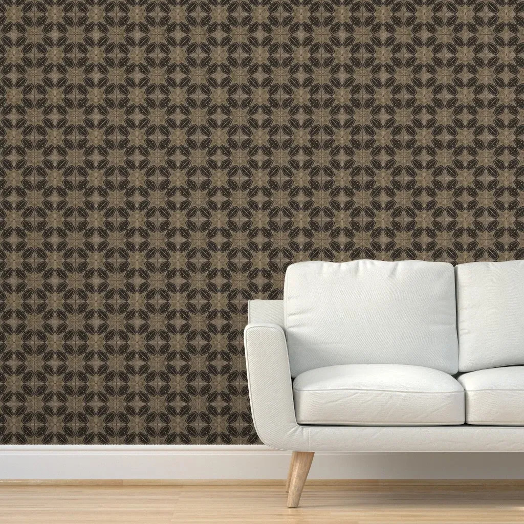 Star Tile Peel and Stick Wallpaper - Beige, Charcoal product