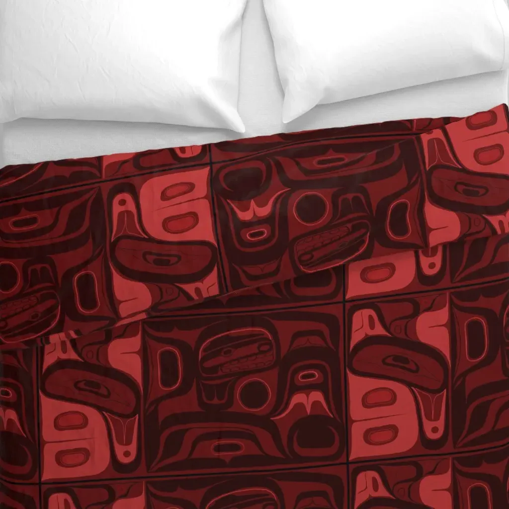 Starbard Formline Duvet Cover - Dark Red alternate view
