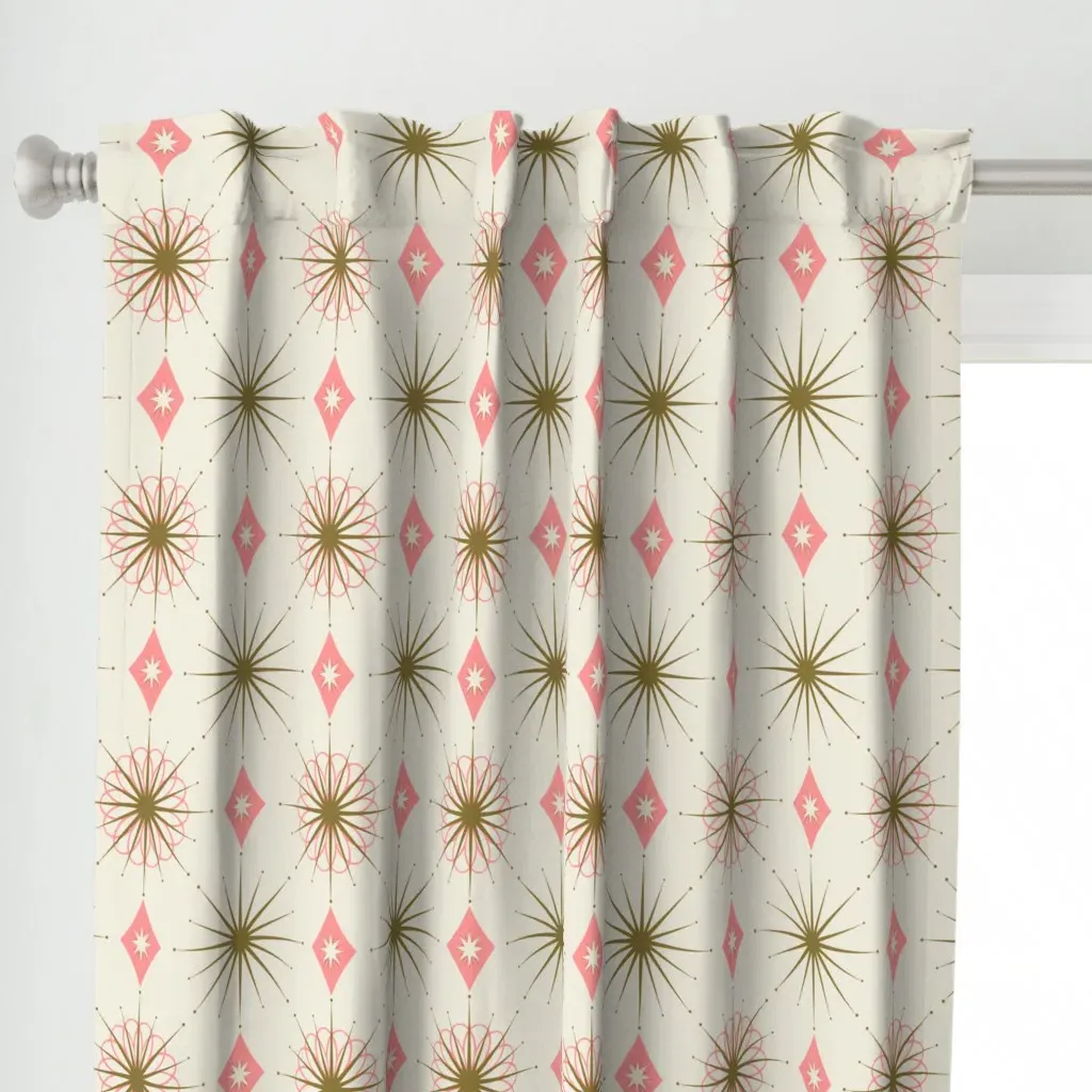 Starburst Curtain Panel - Pink alternate view