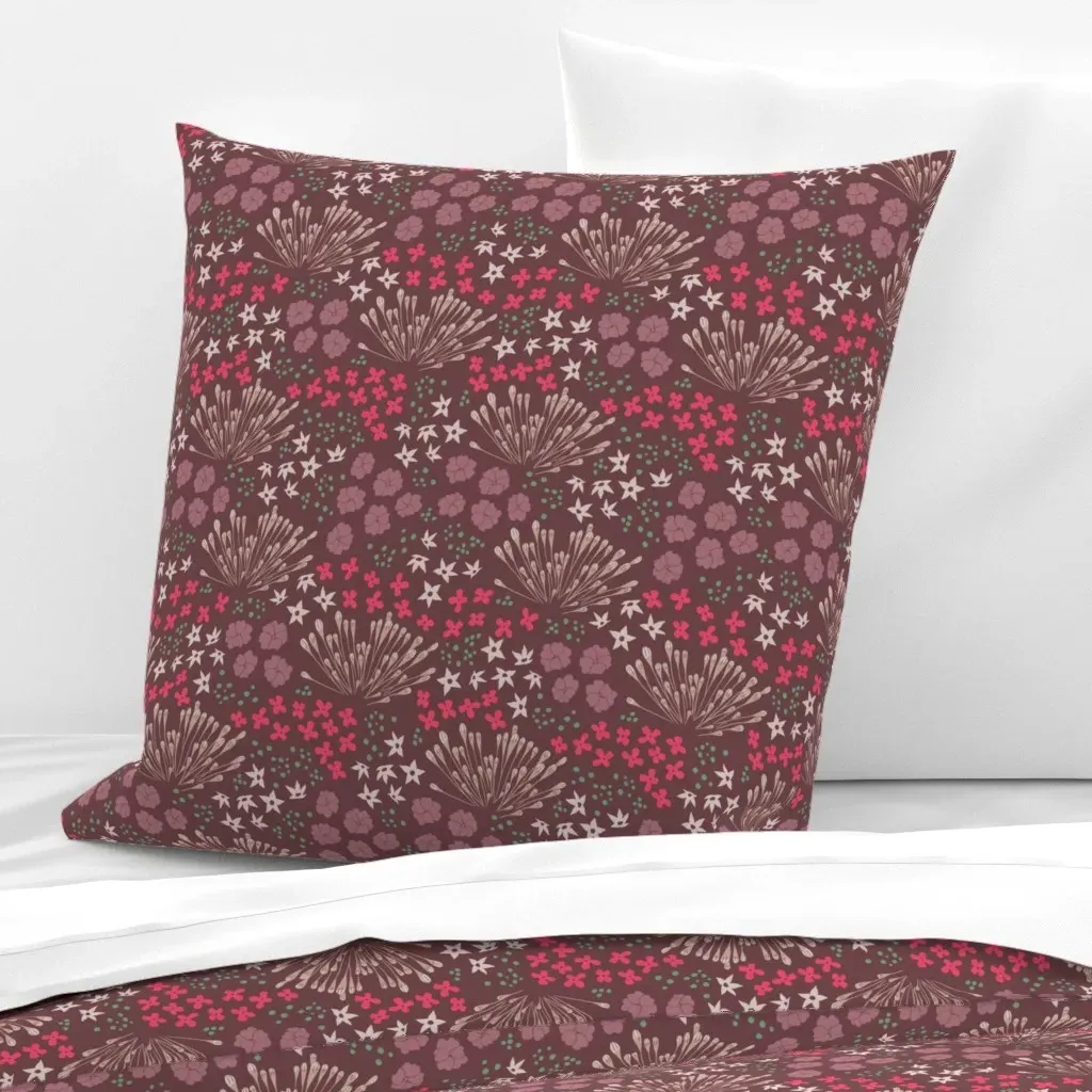 Starburst Euro Pillow Sham - Dusty Rose product