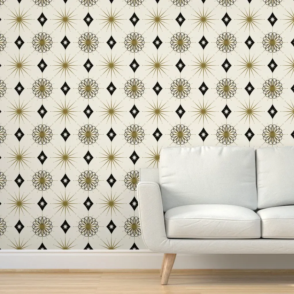 Starburst Night Peel and Stick Wallpaper - Gold product
