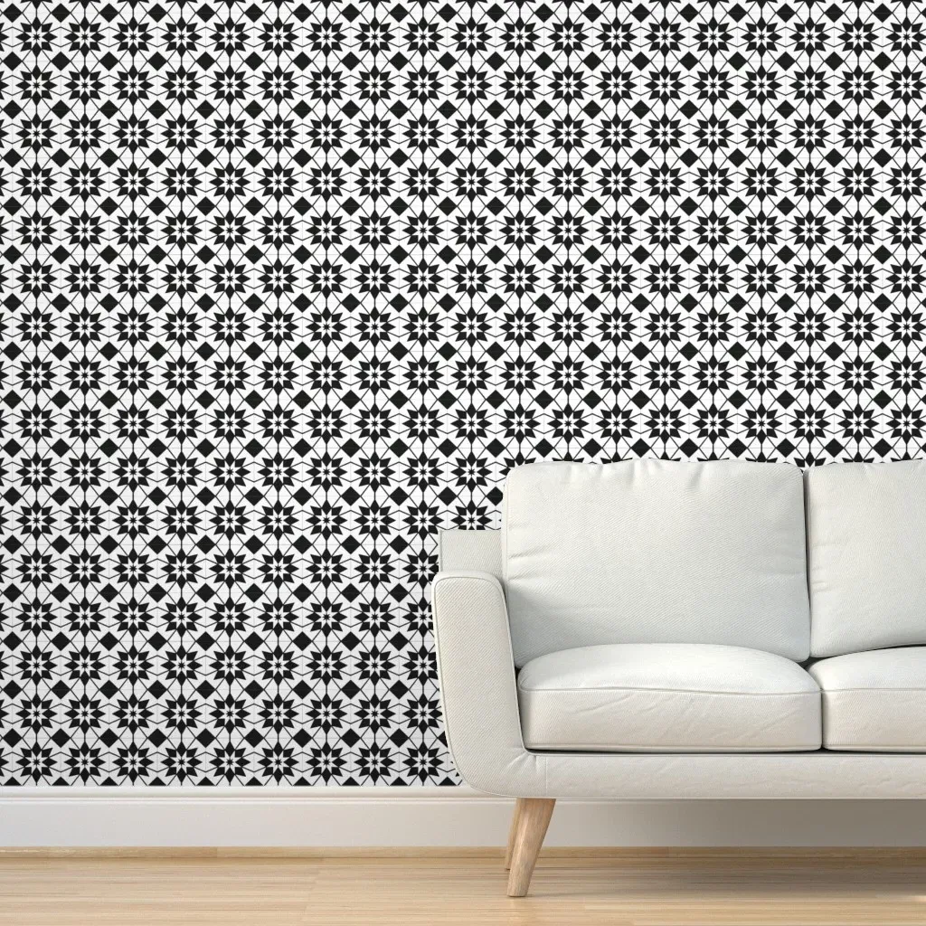 Starburst Peel and Stick Wallpaper - Black product