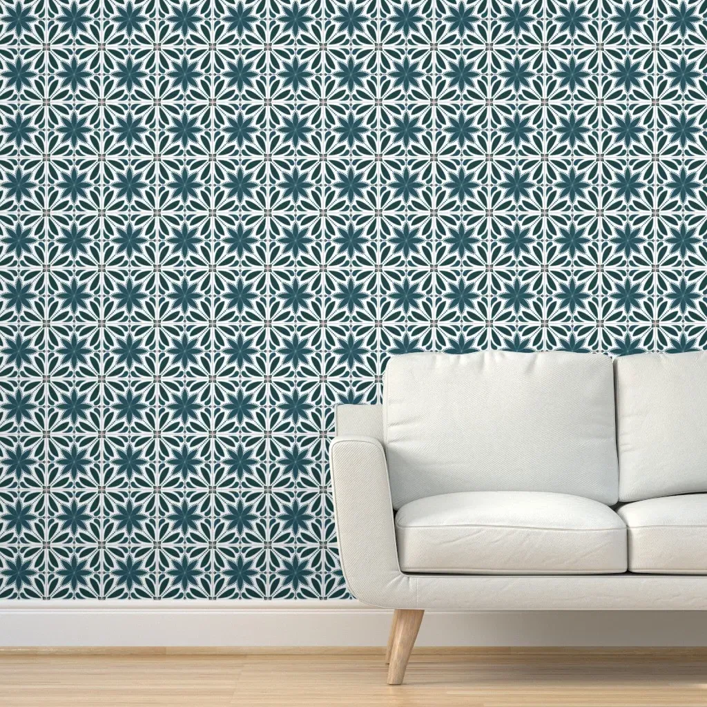 Starburst Peel and Stick Wallpaper - Teal product