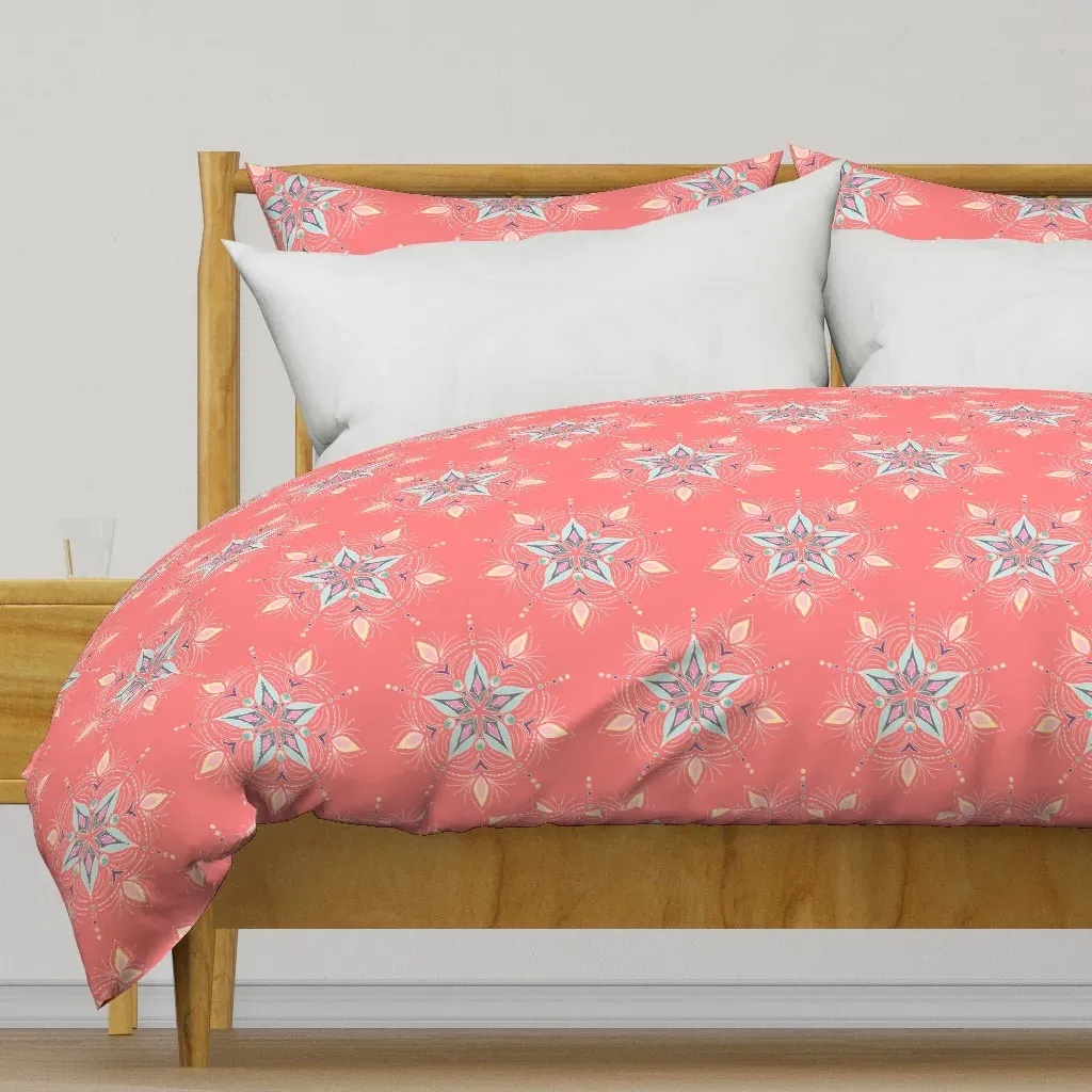 Stardala Duvet Cover - Coral Pink product