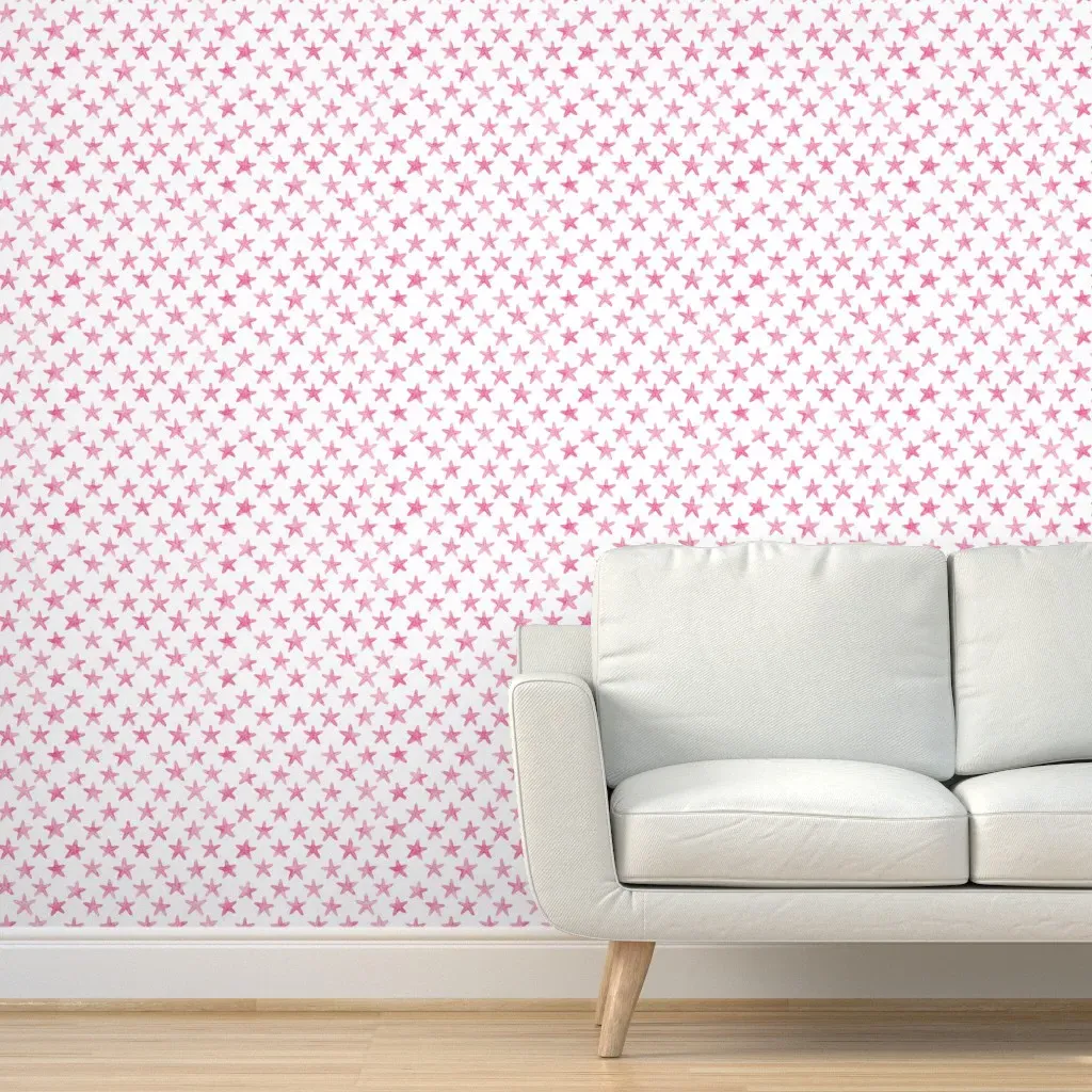 Starfish Peel and Stick Wallpaper - Pink product