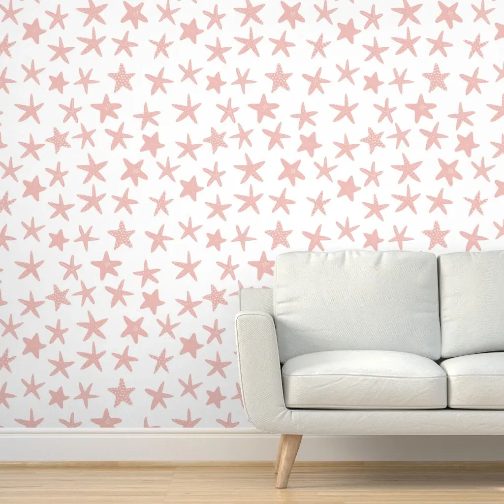 Starfish Peel and Stick Wallpaper - Pink product