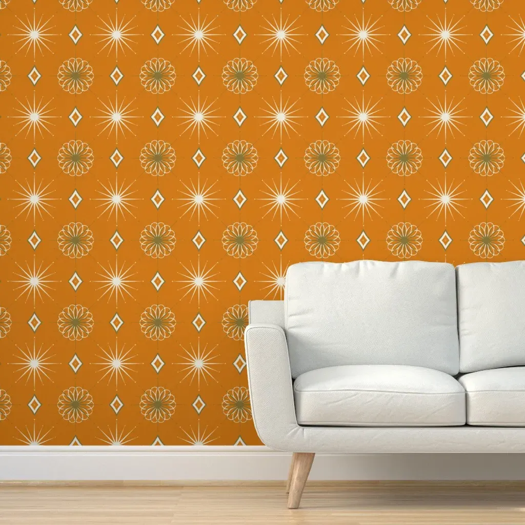 Starlite Lounge Peel and Stick Wallpaper - Burnt Orange product