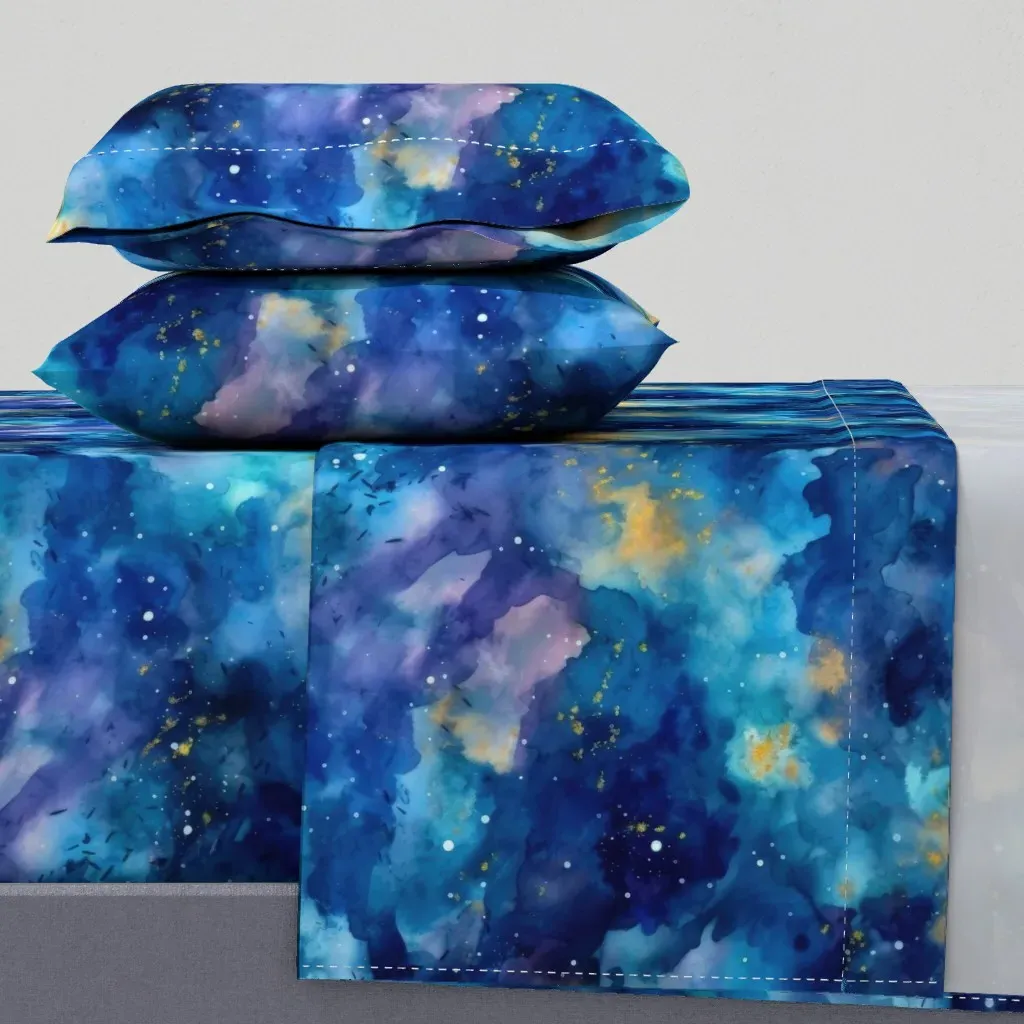 Starry Night 7 King Size Sheet Set - Blue product