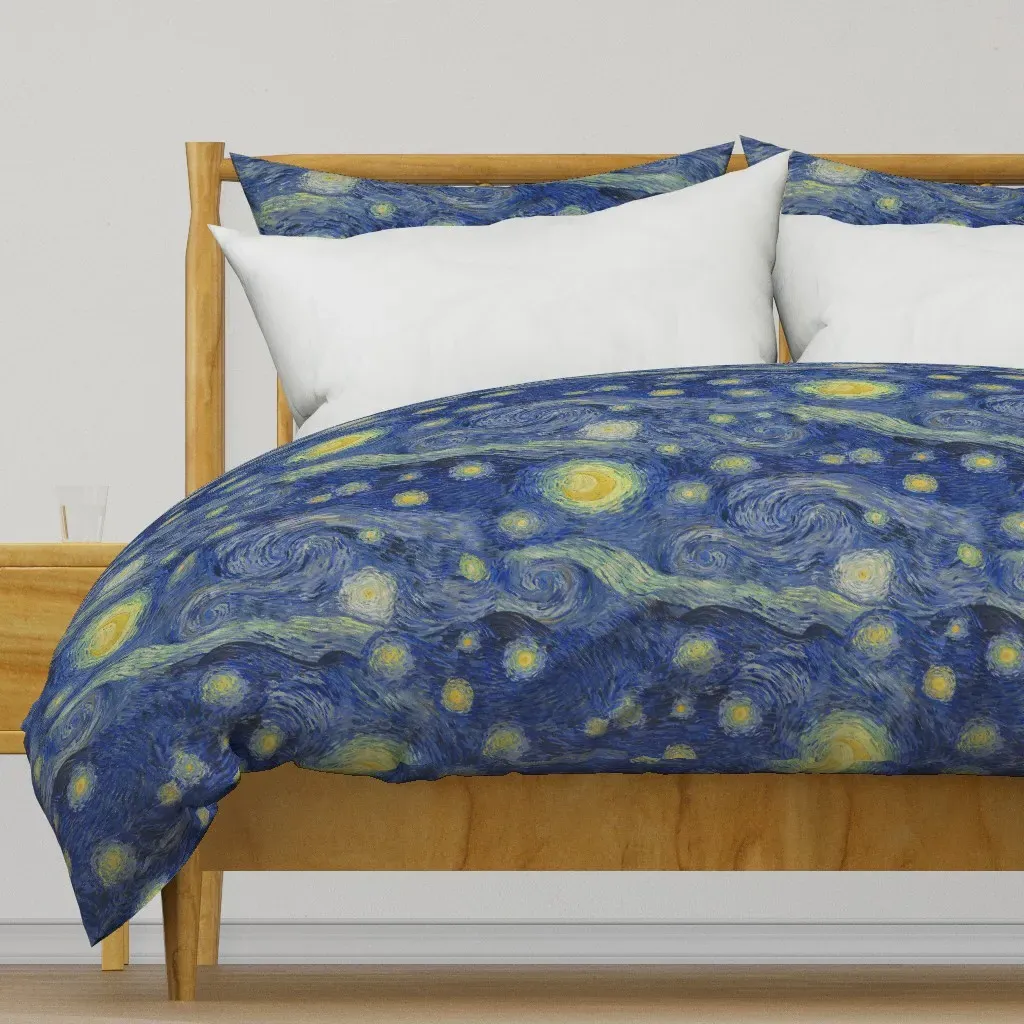 Starry Night Sky Duvet Cover - Dark Blue product