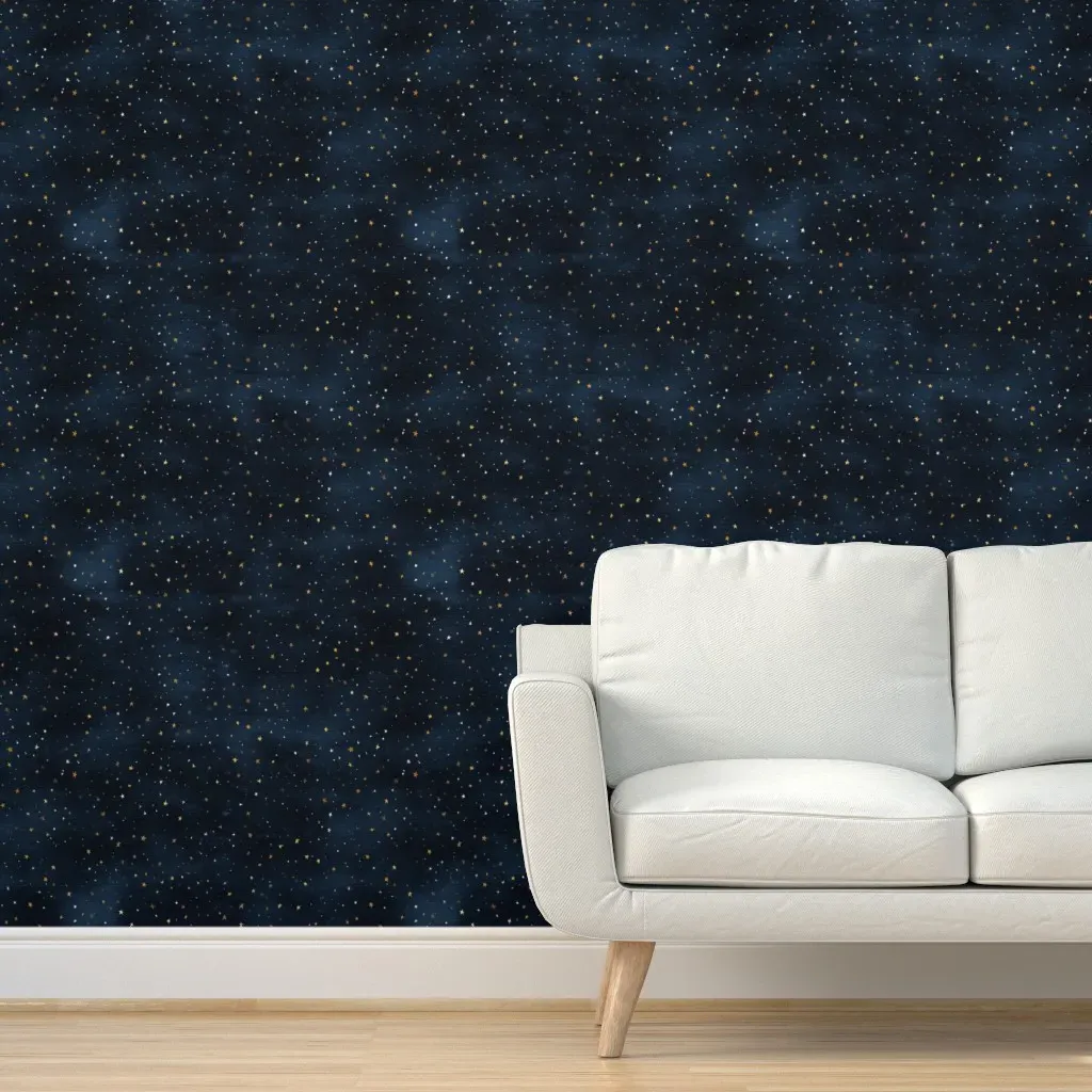 Starry Starry Night Peel and Stick Wallpaper - Gold product