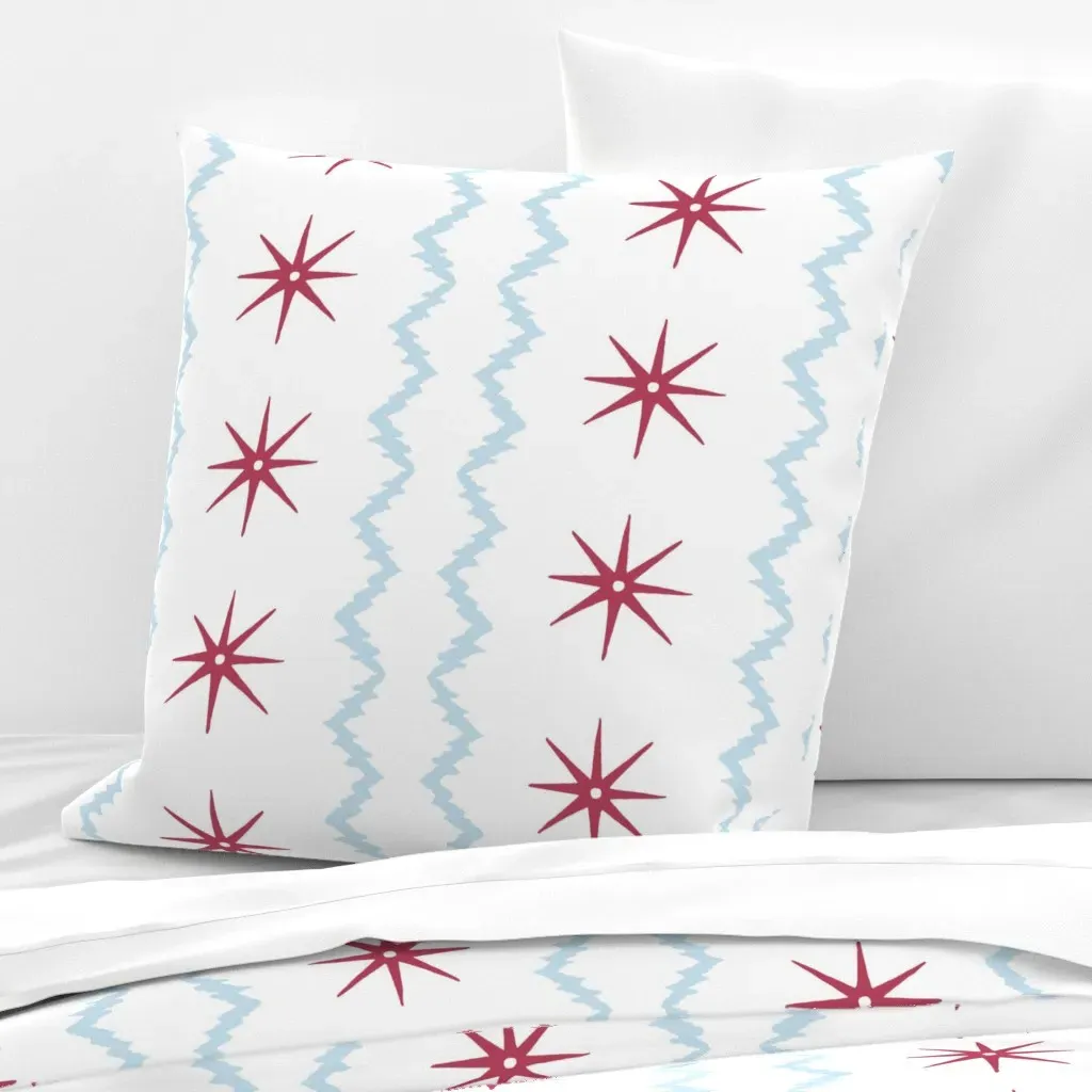 Stars And Stripes Euro Pillow Sham - Crimson product