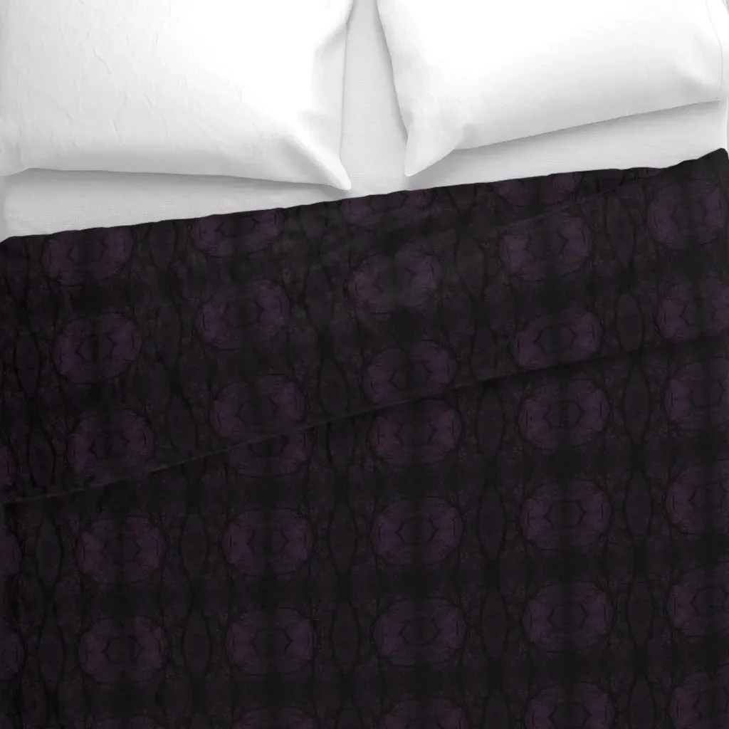 Stars And Trees Duvet Cover - Black alternate view