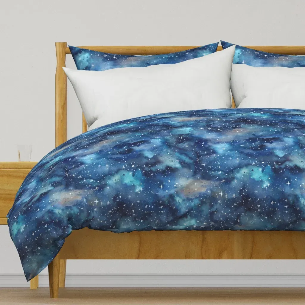 Stars At Midnight Dreamy Sky Duvet Cover - Dark Blue product