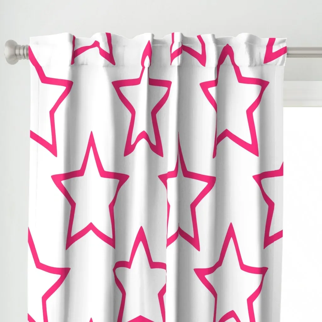Stars Curtain Panel - Pink alternate view