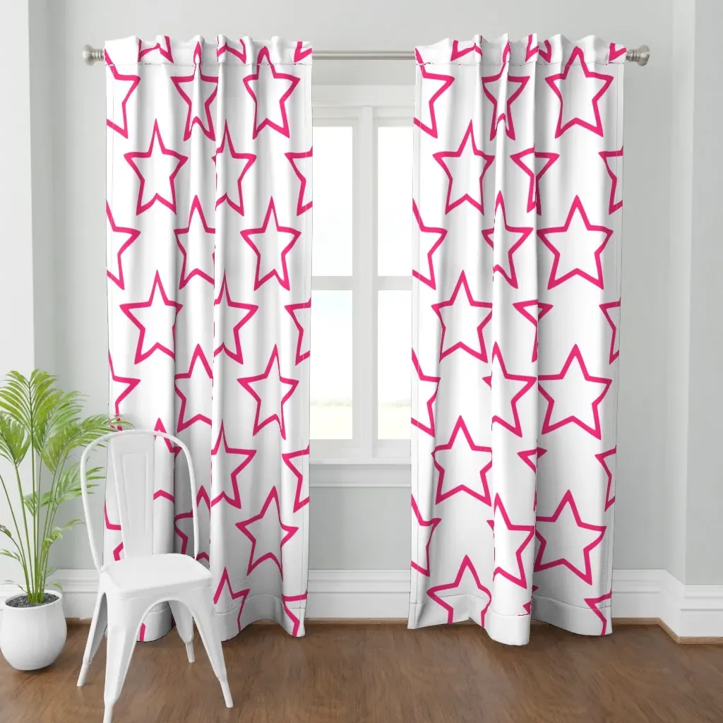 Stars Curtain Panel - Pink product