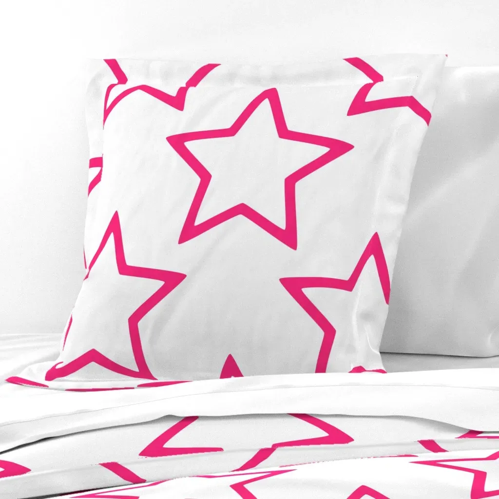 Stars Euro Pillow Sham - Pink product