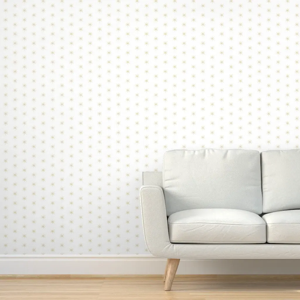 Stars Peel and Stick Wallpaper - Beige, White product