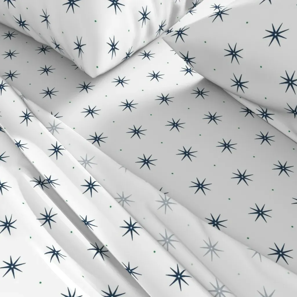 Stars Salty Dog Twin XL Sheet Set - Navy Blue alternate view