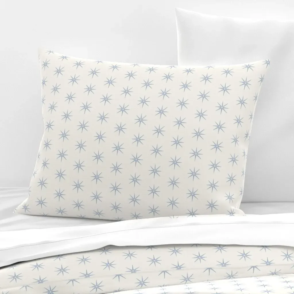 Stars Standard Knife Edge Cushion Cover - Light Blue, Cotton Sateen product