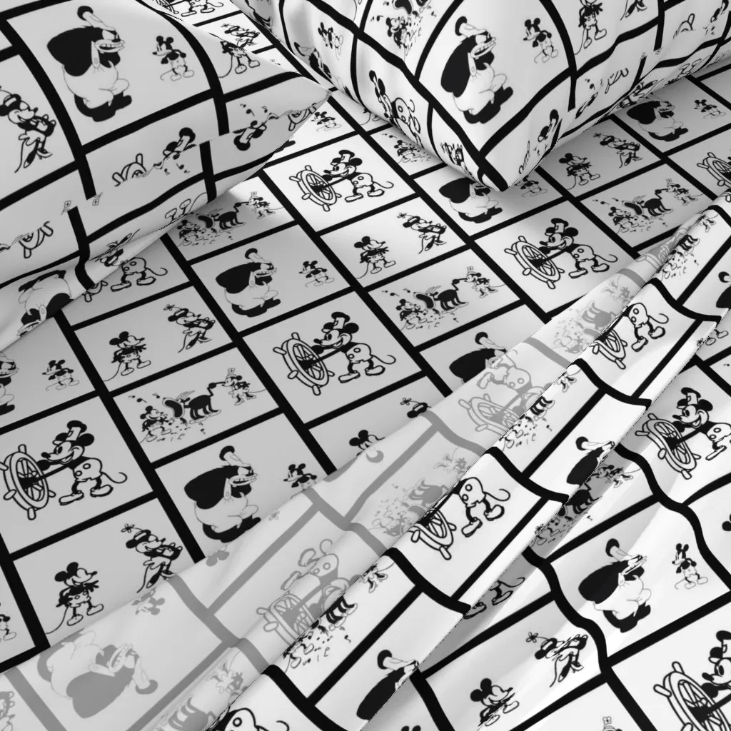 Steamboat Willie Twin Sheet Set - Black alternate view