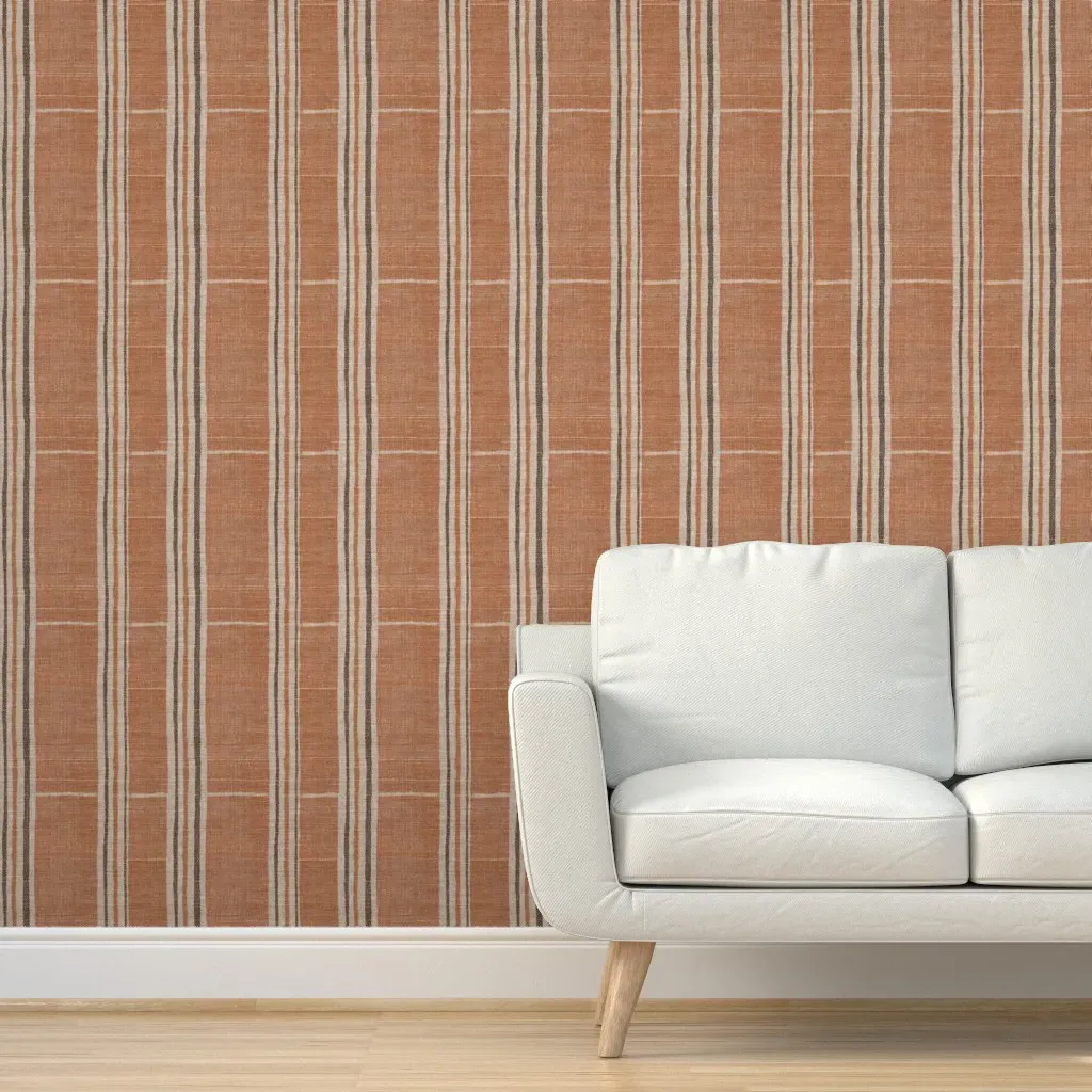 Stella Taos Stripe Peel and Stick Wallpaper - Terracotta product