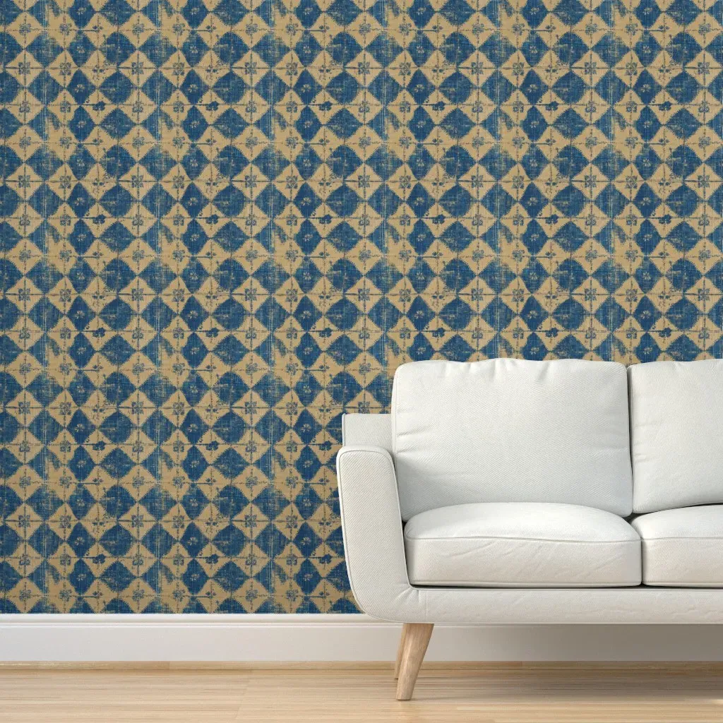 Stella West Checker Peel and Stick Wallpaper - Indigo product