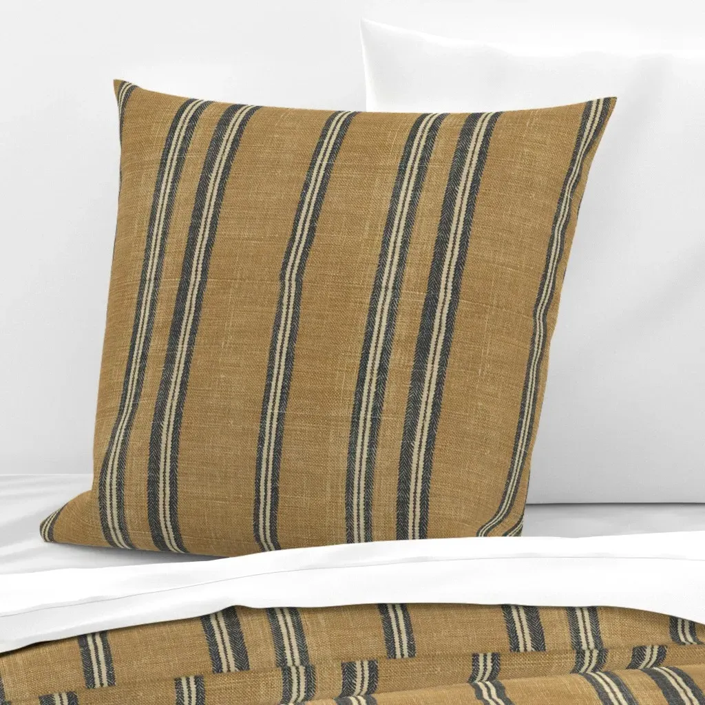 Stella West Navi Stripe Euro Pillow Sham - Beige product