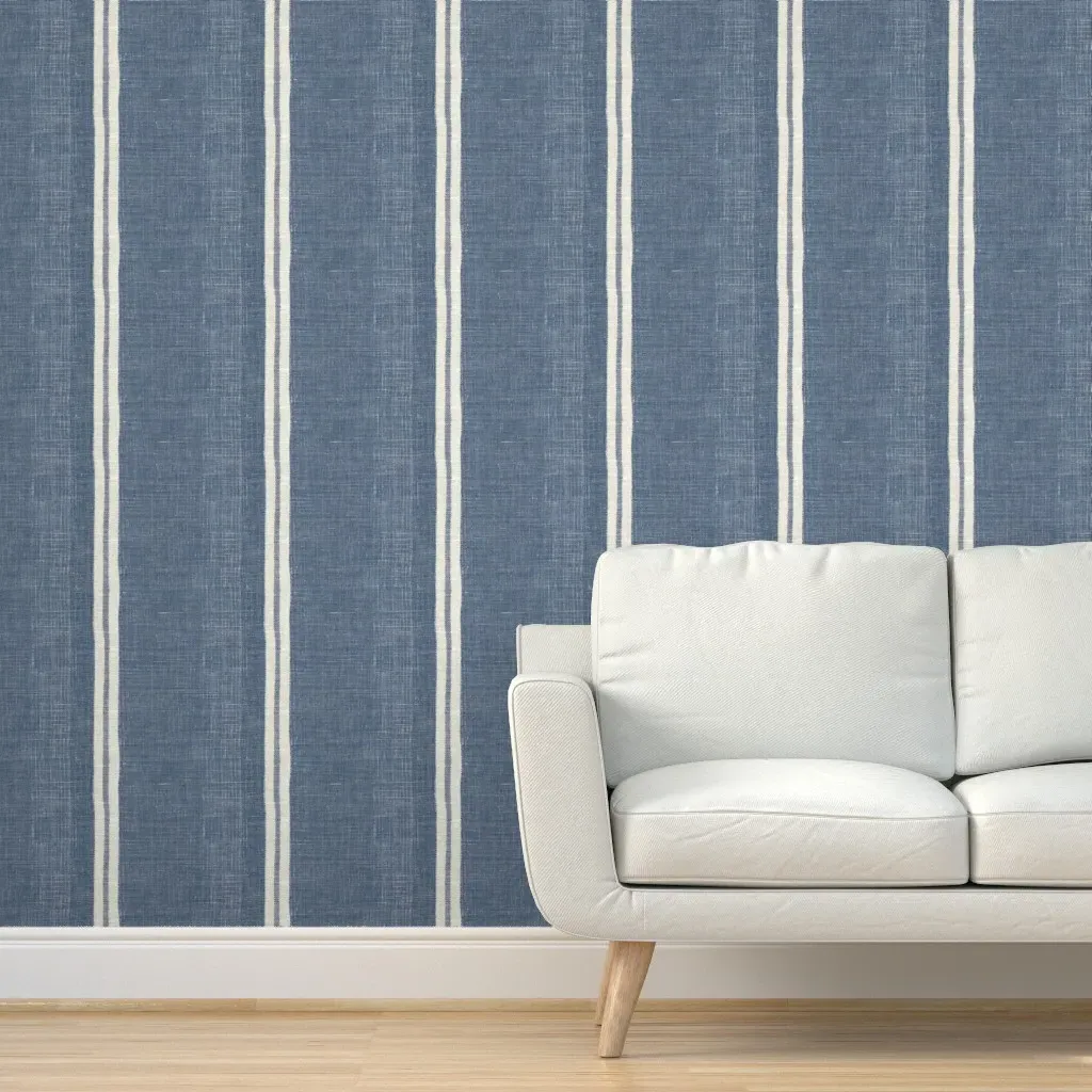 Stella West Row Stripe Peel and Stick Wallpaper - Blue product
