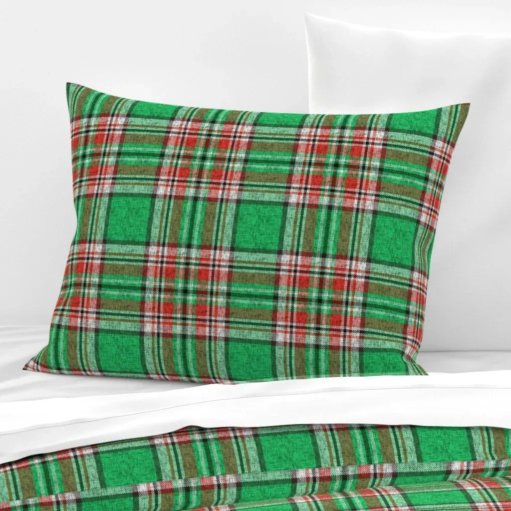 Stewart Plaid Standard Knife Edge Cushion Cover - Green, Cotton product