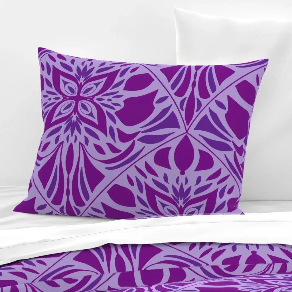 Stingray Standard Knife Edge Cushion Cover - Dark Purple, Cotton Sateen product