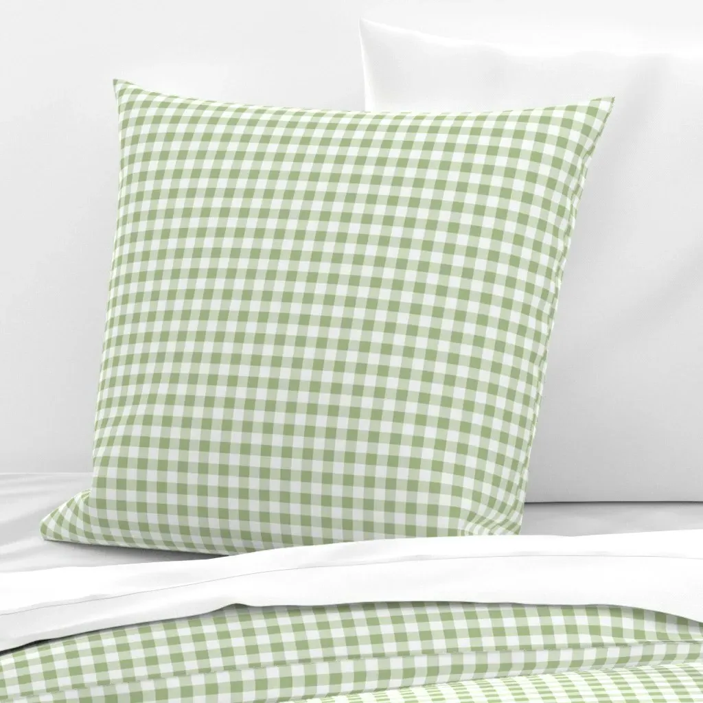 Stockholm Gingham Basil Euro Pillow Sham - Sage Green product