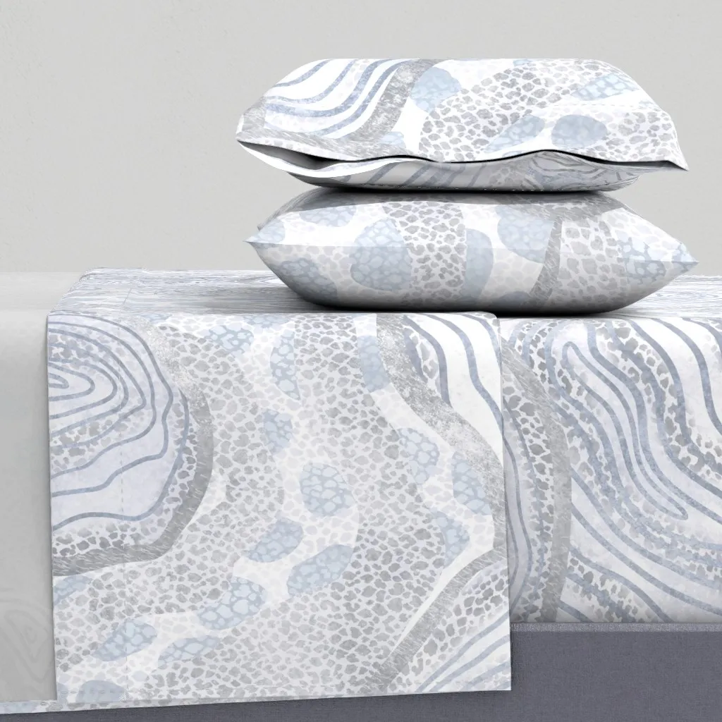 Stone Flow Queen Sheet Set - Blue Grey, Cotton product