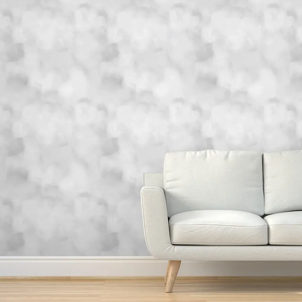 Stormy Sky Peel and Stick Wallpaper - Light Grey product