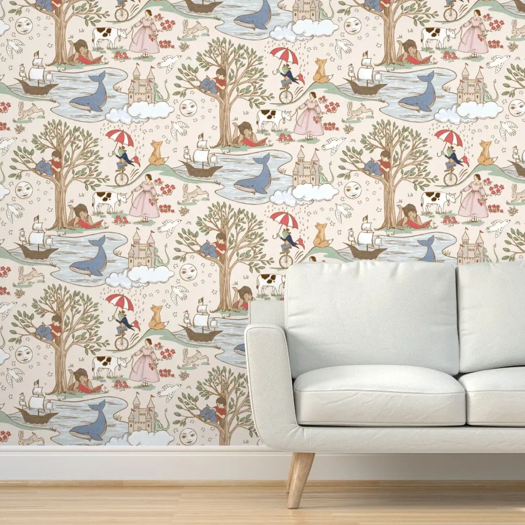 Storybook Adventures Peel and Stick Wallpaper - Cream product