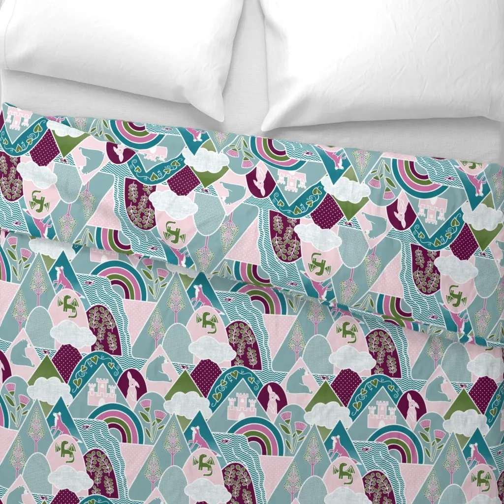 Storybook Hills Duvet Cover - Teal alternate view