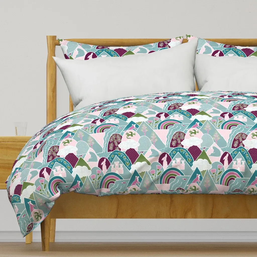 Storybook Hills Duvet Cover - Teal product