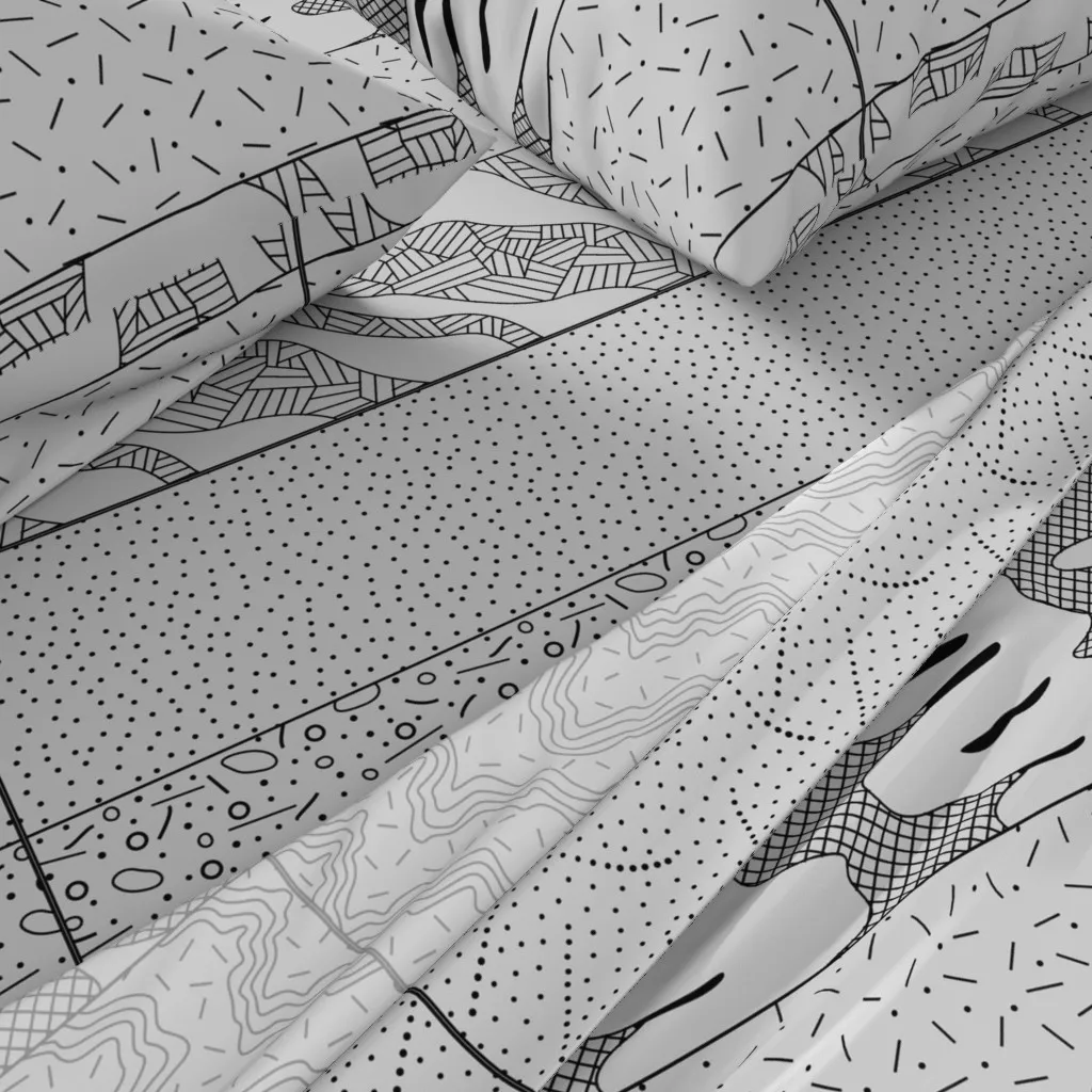 Stratigraphic Column Geology Rocks Queen Sheet Set - Gray alternate view