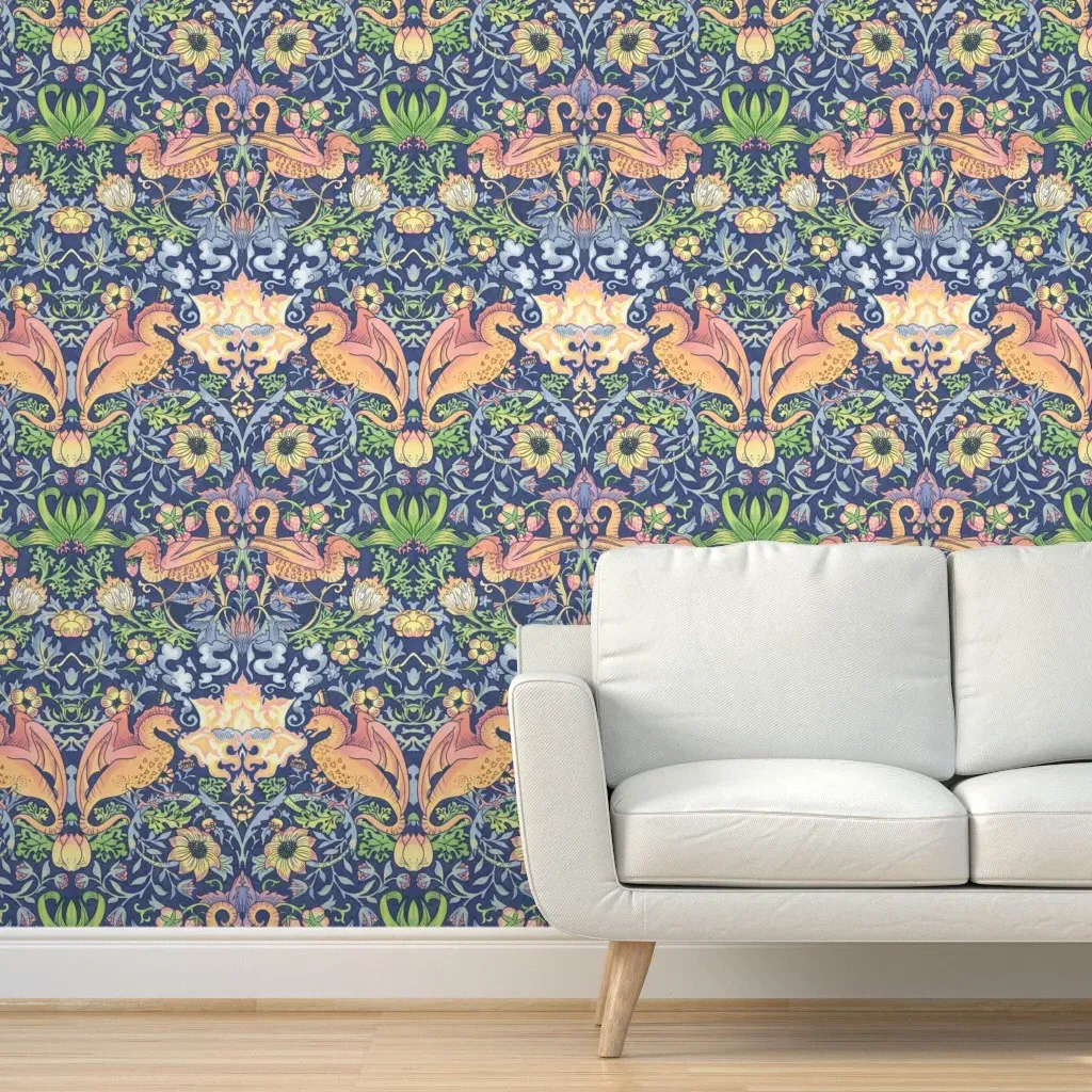 Strawberry Hoarders Peel and Stick Wallpaper - Red product