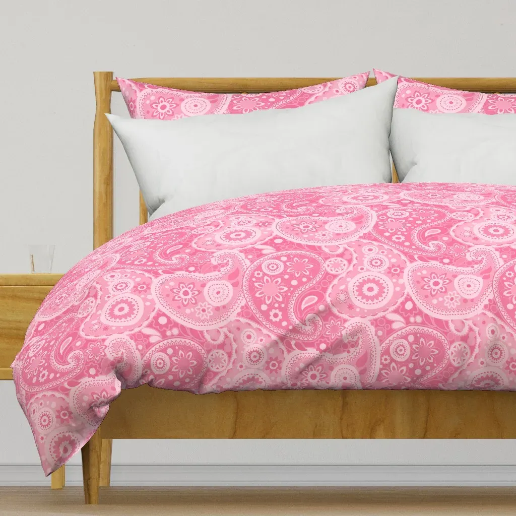 Strawberry Sherbert Paisley Duvet Cover - Pink product